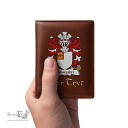 ScotsTee Shop Welsh Gloucester mother was heiress to Fitzhamon Coat of Arms Family Crest Welsh Leather Wallet