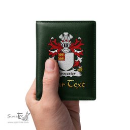 ScotsTee Shop Welsh Gloucester mother was heiress to Fitzhamon Coat of Arms Family Crest Welsh Leather Wallet