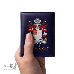 ScotsTee Shop Welsh Gloucester mother was heiress to Fitzhamon Coat of Arms Family Crest Welsh Leather Wallet