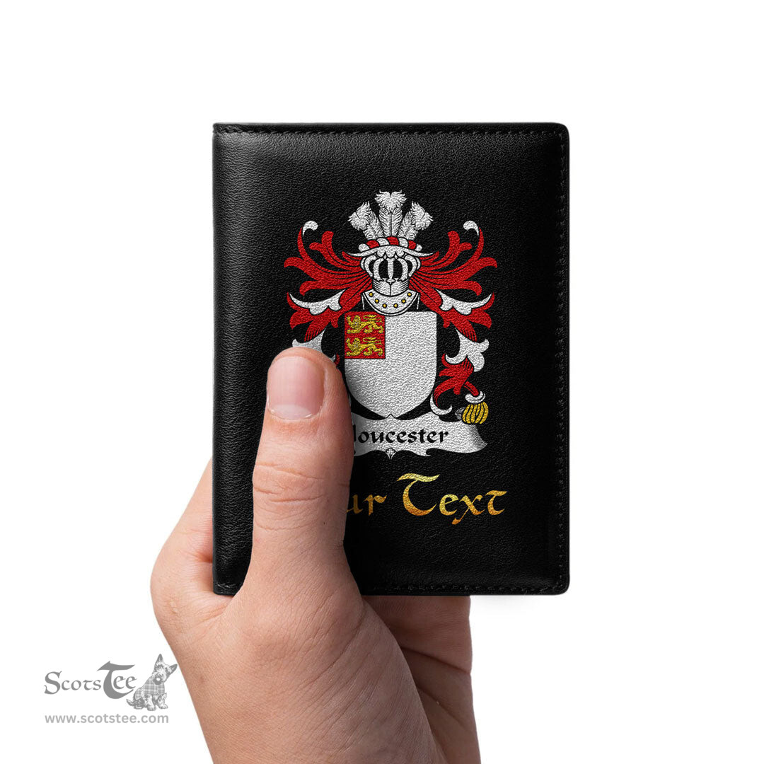 ScotsTee Shop Welsh Gloucester mother was heiress to Fitzhamon Coat of Arms Family Crest Welsh Leather Wallet