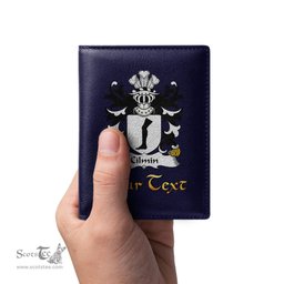 ScotsTee Shop Welsh Cilmin TROED DDU Coat of Arms Family Crest Welsh Leather Wallet