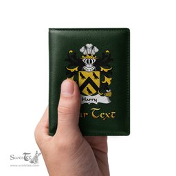 ScotsTee Shop Welsh Harry AP THOMAS Coat of Arms Family Crest Welsh Leather Wallet
