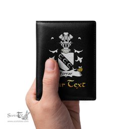ScotsTee Shop Welsh Ferrar Bishop of St Davids Coat of Arms Family Crest Welsh Leather Wallet