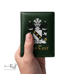 ScotsTee Shop Welsh Elbeth William Lord of or dElboeuf Coat of Arms Family Crest Welsh Leather Wallet
