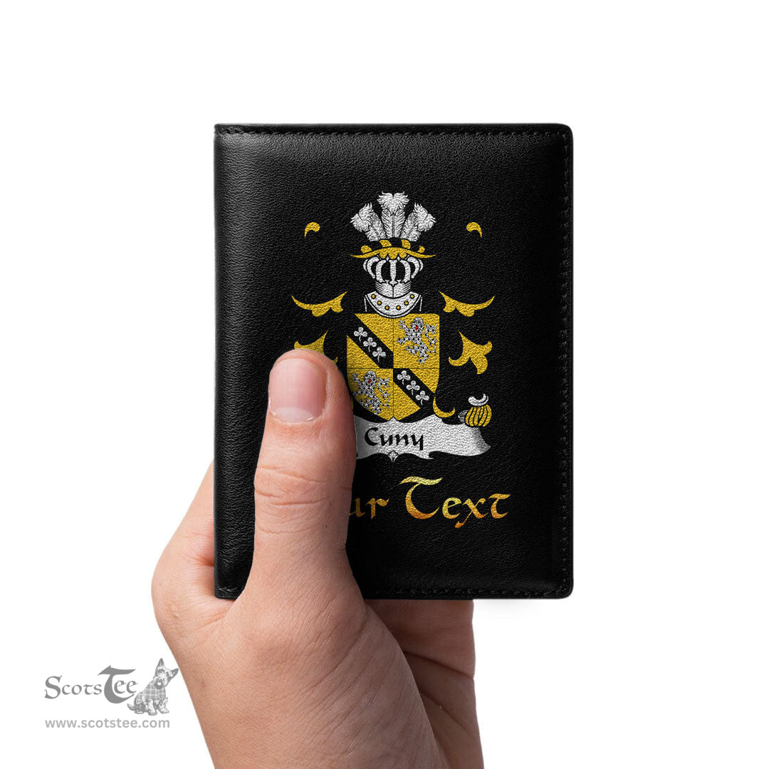 ScotsTee Shop Welsh Cuny of Welston Pembrokeshire Coat of Arms Family Crest Welsh Leather Wallet
