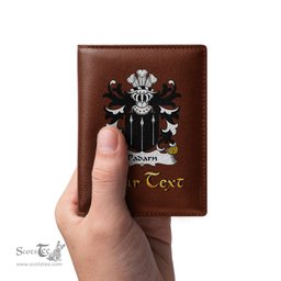 ScotsTee Shop Welsh Padarn PEISRUDD Coat of Arms Family Crest Welsh Leather Wallet