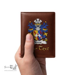 ScotsTee Shop Welsh Young Bishop of St. Davids Coat of Arms Family Crest Welsh Leather Wallet
