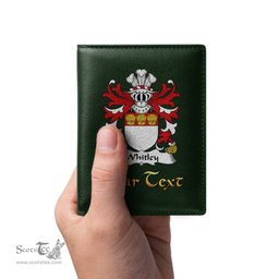 ScotsTee Shop Welsh Whitley of Hawarden Flint Coat of Arms Family Crest Welsh Leather Wallet