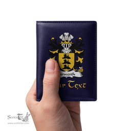 ScotsTee Shop Welsh Iorwerth SAIS Coat of Arms Family Crest Welsh Leather Wallet