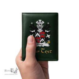 ScotsTee Shop Welsh Rhys AB EINION SAIS Coat of Arms Family Crest Welsh Leather Wallet
