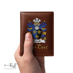 ScotsTee Shop Welsh Seisyll AP DYFNWAL Coat of Arms Family Crest Welsh Leather Wallet