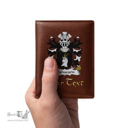 ScotsTee Shop Welsh Trahaearn AB EINION Coat of Arms Family Crest Welsh Leather Wallet