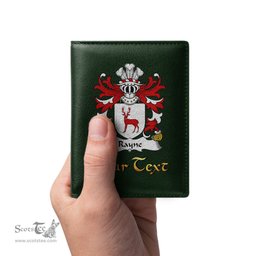 ScotsTee Shop Welsh Rayne of Brocastell Glamorgan Coat of Arms Family Crest Welsh Leather Wallet