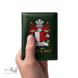 ScotsTee Shop Welsh Penrees or Penrice of Penrice Gower Coat of Arms Family Crest Welsh Leather Wallet