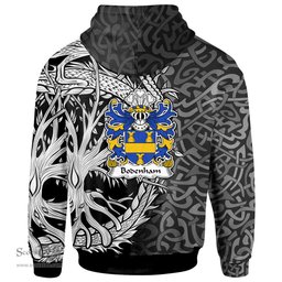ScotsTee Shop Welsh Bodenham of Rotherwas Hereforshire Coat of Arms Family Crest Wales Hoodie Celtic Dragon With Tree Of Life Hoodie