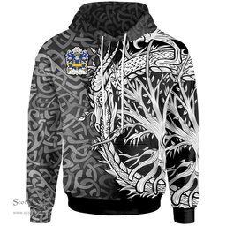 ScotsTee Shop Welsh Bodenham of Rotherwas Hereforshire Coat of Arms Family Crest Wales Hoodie Celtic Dragon With Tree Of Life Hoodie