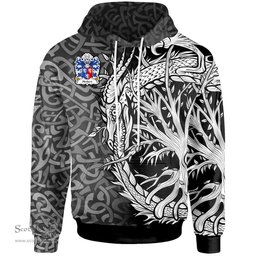 ScotsTee Shop Welsh Herbert 1st Earl of Pembrokeshire Coat of Arms Family Crest Wales Hoodie Celtic Dragon With Tree Of Life Hoodie