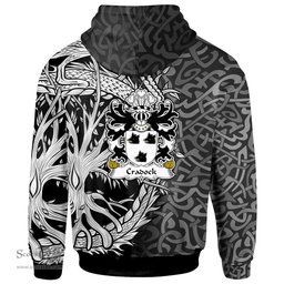 ScotsTee Shop Welsh Cradock of Swansea Coat of Arms Family Crest Wales Hoodie Celtic Dragon With Tree Of Life Hoodie