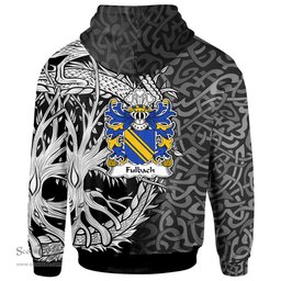ScotsTee Shop Welsh Fulbach or Filbech of Marloes of Pembrokeshire Coat of Arms Family Crest Wales Hoodie Celtic Dragon With Tree Of Life Hoodie
