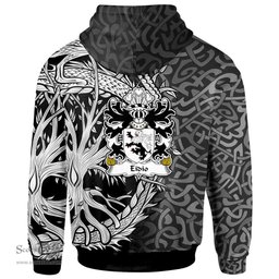 ScotsTee Shop Welsh Eidio WYLLT Lord of Llywel Breconshire Coat of Arms Family Crest Wales Hoodie Celtic Dragon With Tree Of Life Hoodie