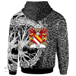 ScotsTee Shop Welsh Milo FITZWALTER Earl of Hereford Coat of Arms Family Crest Wales Hoodie Celtic Dragon With Tree Of Life Hoodie
