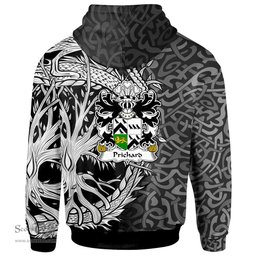 ScotsTee Shop Welsh Prichard Parson of Denbighshire Coat of Arms Family Crest Wales Hoodie Celtic Dragon With Tree Of Life Hoodie