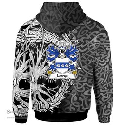 ScotsTee Shop Welsh Lewys AP RHYS AP HYWEL AP GRUFFUDD Coat of Arms Family Crest Wales Hoodie Celtic Dragon With Tree Of Life Hoodie