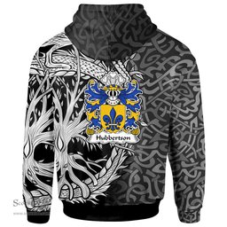 ScotsTee Shop Welsh Hubbertson of Pembrokeshire Coat of Arms Family Crest Wales Hoodie Celtic Dragon With Tree Of Life Hoodie