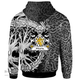 ScotsTee Shop Welsh Meurig King of Gwent Coat of Arms Family Crest Wales Hoodie Celtic Dragon With Tree Of Life Hoodie