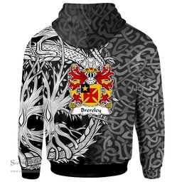 ScotsTee Shop Welsh Brereley or Brierley Coat of Arms Family Crest Wales Hoodie Celtic Dragon With Tree Of Life Hoodie