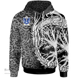 ScotsTee Shop Welsh Blaidd Y Blaidd Rhudd or Gest Coat of Arms Family Crest Wales Hoodie Celtic Dragon With Tree Of Life Hoodie