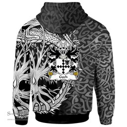 ScotsTee Shop Welsh Goch or Gough of Wodberye Devonshire Coat of Arms Family Crest Wales Hoodie Celtic Dragon With Tree Of Life Hoodie
