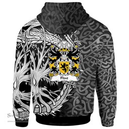 ScotsTee Shop Welsh Flint lord of Coat of Arms Family Crest Wales Hoodie Celtic Dragon With Tree Of Life Hoodie