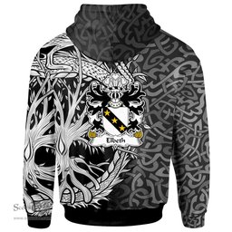 ScotsTee Shop Welsh Elbeth William Lord of or dElboeuf Coat of Arms Family Crest Wales Hoodie Celtic Dragon With Tree Of Life Hoodie