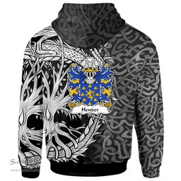 ScotsTee Shop Welsh Hender Desc. from Dafydd ap Dafydd ap Madog Coat of Arms Family Crest Wales Hoodie Celtic Dragon With Tree Of Life Hoodie
