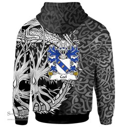 ScotsTee Shop Welsh Coel or Coilus self declared King of Britain Coat of Arms Family Crest Wales Hoodie Celtic Dragon With Tree Of Life Hoodie