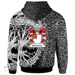 ScotsTee Shop Welsh Gloucester mother was heiress to Fitzhamon Coat of Arms Family Crest Wales Hoodie Celtic Dragon With Tree Of Life Hoodie