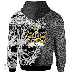 ScotsTee Shop Welsh Gwyn Sir John of Trewyn Coat of Arms Family Crest Wales Hoodie Celtic Dragon With Tree Of Life Hoodie