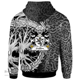 ScotsTee Shop Welsh Guillim of Westbury Gloucester Coat of Arms Family Crest Wales Hoodie Celtic Dragon With Tree Of Life Hoodie