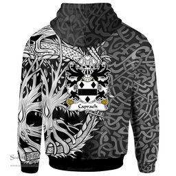 ScotsTee Shop Welsh Caprach Lord of Trecaprach Gwent Coat of Arms Family Crest Wales Hoodie Celtic Dragon With Tree Of Life Hoodie