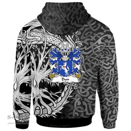 ScotsTee Shop Welsh Dun or DONNE Sir Daniel Coat of Arms Family Crest Wales Hoodie Celtic Dragon With Tree Of Life Hoodie