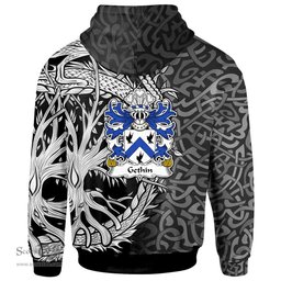 ScotsTee Shop Welsh Gethin a soldier in Normandy in 1430s Coat of Arms Family Crest Wales Hoodie Celtic Dragon With Tree Of Life Hoodie