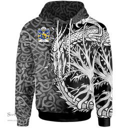 ScotsTee Shop Welsh Carne of Nash and Ewenni Glamorgan Coat of Arms Family Crest Wales Hoodie Celtic Dragon With Tree Of Life Hoodie