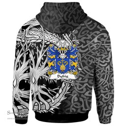 ScotsTee Shop Welsh Dyfrig Dubricius Saint Coat of Arms Family Crest Wales Hoodie Celtic Dragon With Tree Of Life Hoodie