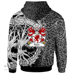ScotsTee Shop Welsh Robin AP GRUFFUDD GOCH Coat of Arms Family Crest Wales Hoodie Celtic Dragon With Tree Of Life Hoodie