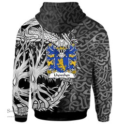 ScotsTee Shop Welsh Llywelyn EURDORCHOG born c.1030 Coat of Arms Family Crest Wales Hoodie Celtic Dragon With Tree Of Life Hoodie