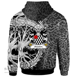 ScotsTee Shop Welsh Stanton or STAUNTON Pembrokeshire Coat of Arms Family Crest Wales Hoodie Celtic Dragon With Tree Of Life Hoodie