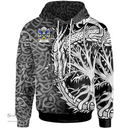 ScotsTee Shop Welsh Stephen or Ystiffin Coat of Arms Family Crest Wales Hoodie Celtic Dragon With Tree Of Life Hoodie