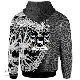 ScotsTee Shop Welsh Vaughan of Montgomershire Coat of Arms Family Crest Wales Hoodie Celtic Dragon With Tree Of Life Hoodie