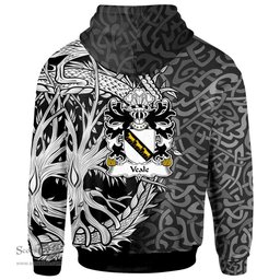 ScotsTee Shop Welsh Veale of St. Fagans Glamorganshire Coat of Arms Family Crest Wales Hoodie Celtic Dragon With Tree Of Life Hoodie